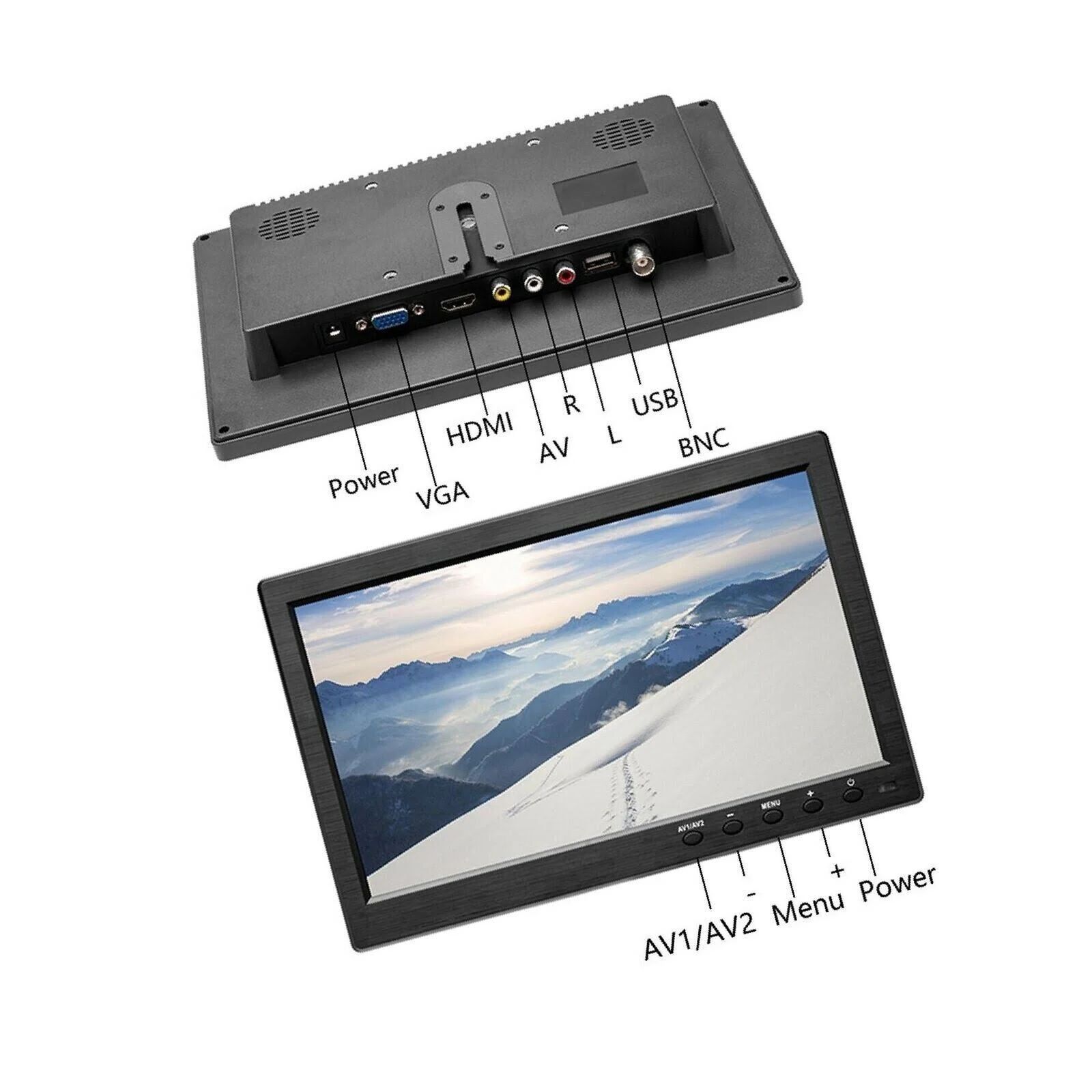 Thinlerain TFT-LCD 10.1 Hd Monitor For Mini Tv&Car Video Player&Computer Display