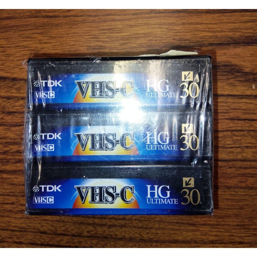 TDK HG Ultimate VHSc 30 lot of 3 tapes