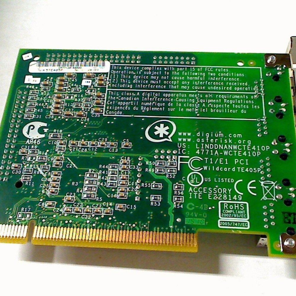 Digium Asterisk TE405P QUAD T1/E1 CARD w/ VPMOCT12