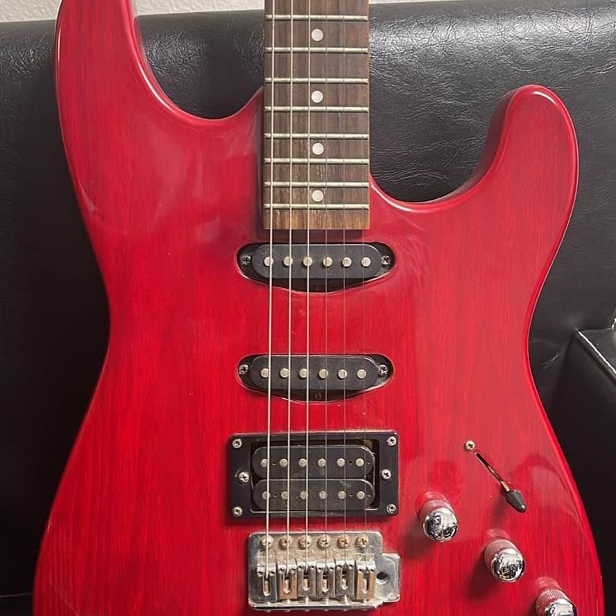 Samick Guitar Electric dark Red 3 knobs
