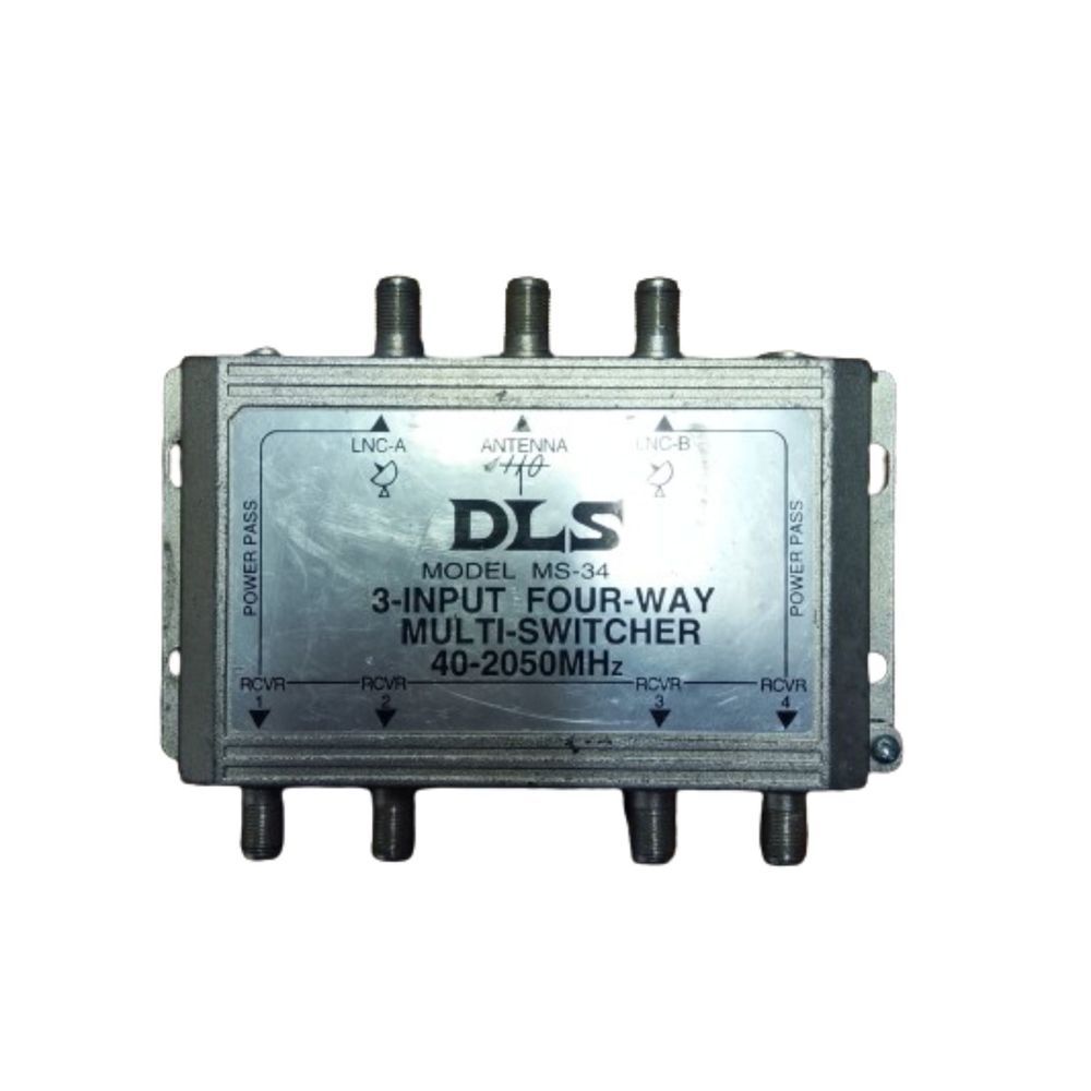 DLS MS-34 3-INPUTS 4-WAY multi-switcher 40-2050MHz