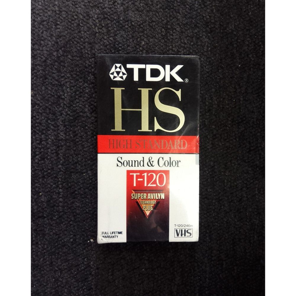 TDK High Slandered HS VHS tape videocassette T-120 246m