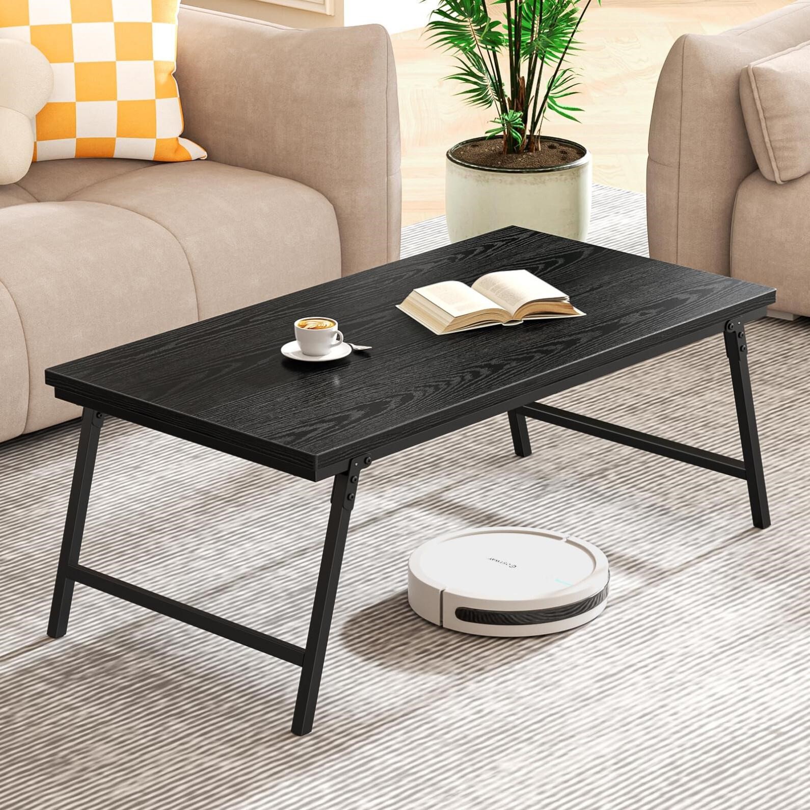 ALLSTAND Folding Coffee Table, Leg Latches Portable