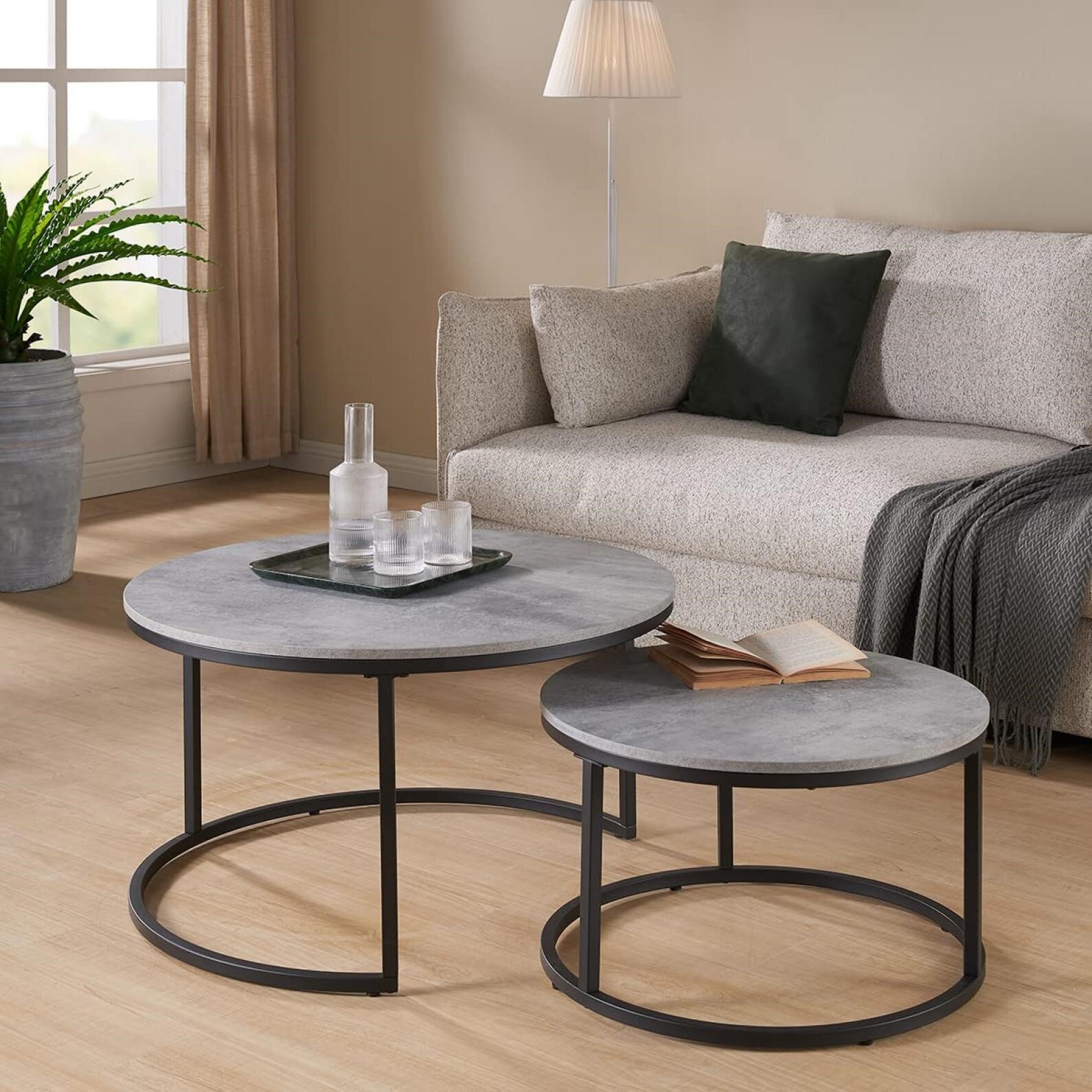 CENSI Concrete Round Nesting Table | Coffee Table