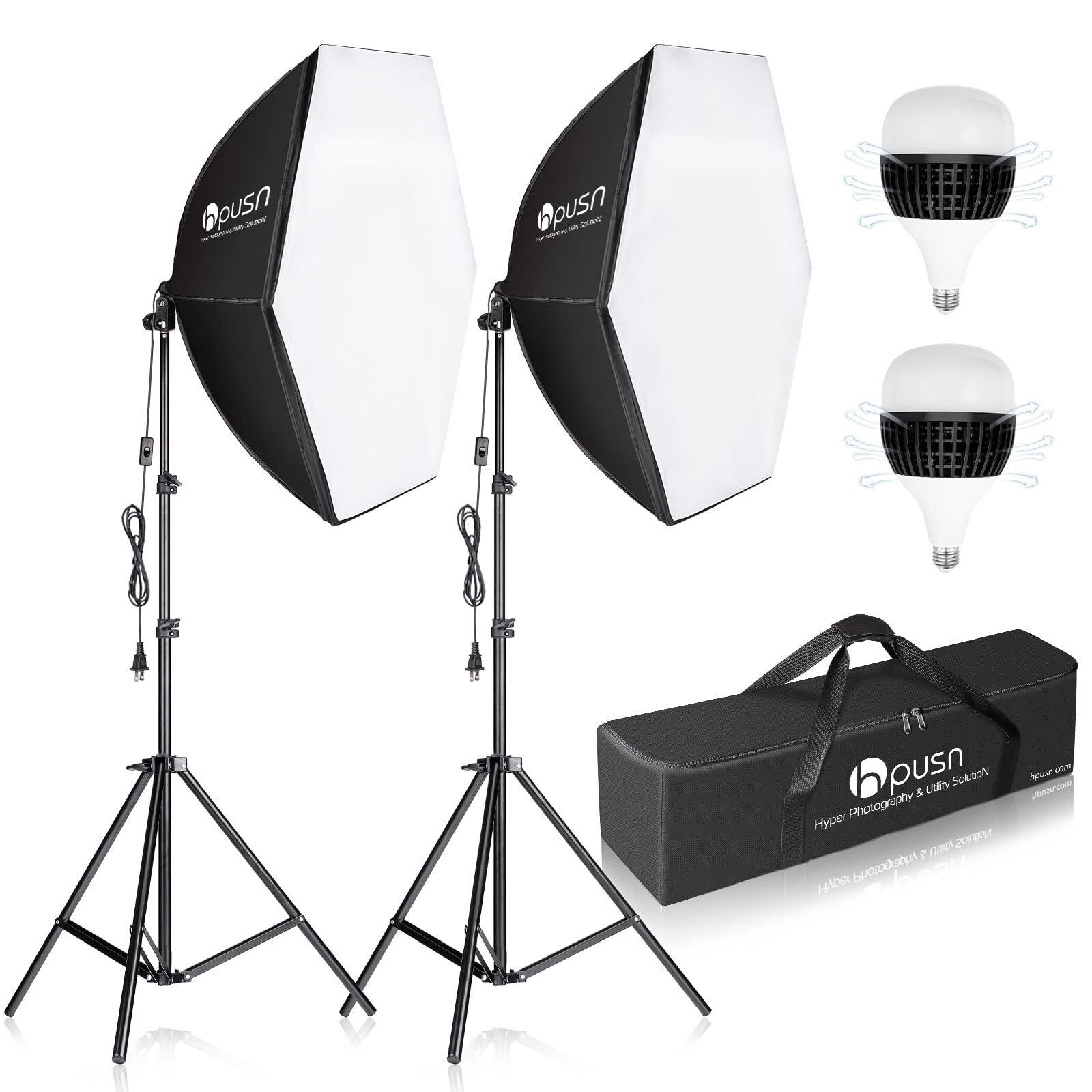 HPUSN Softbox Photography Lighting Kit 30"X30"