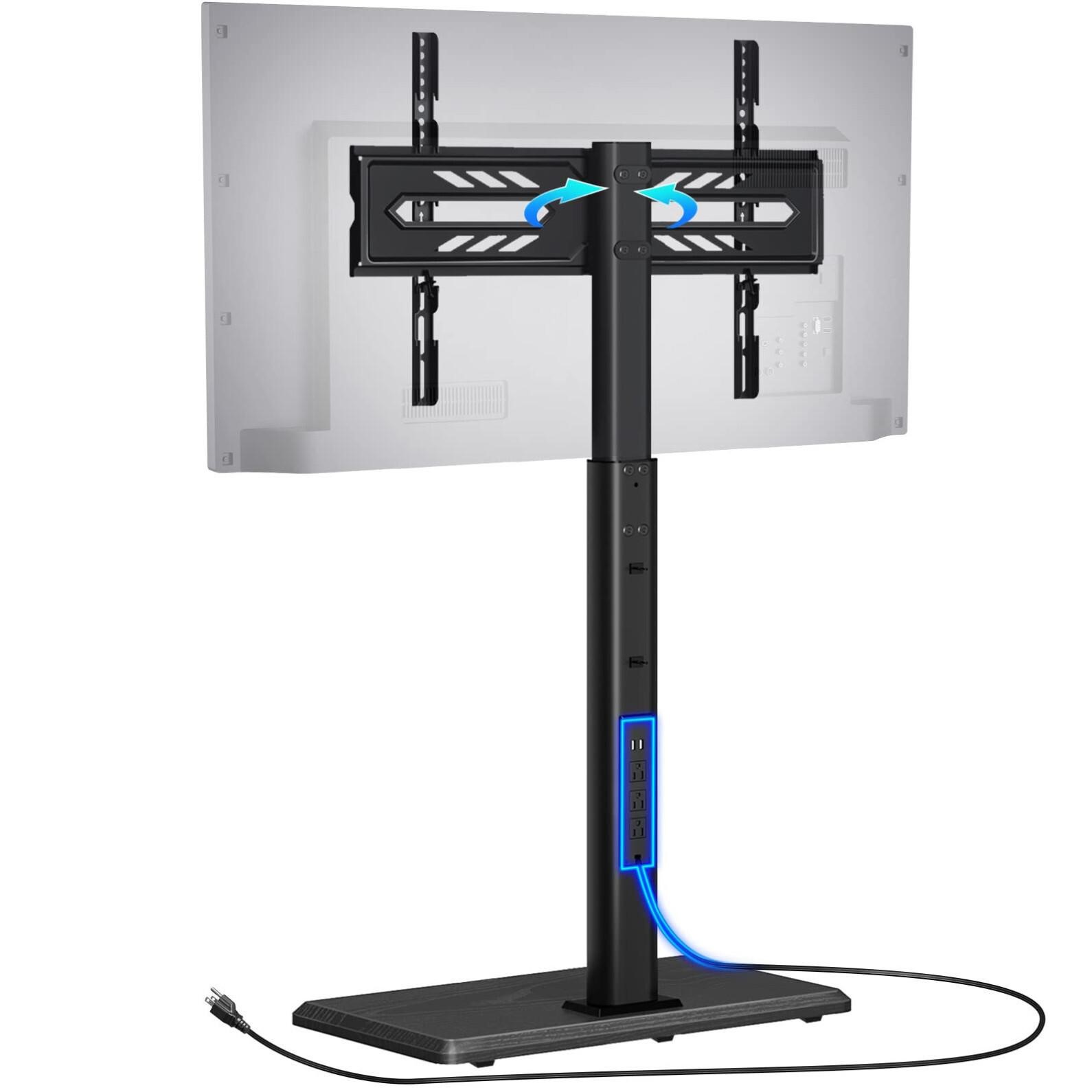 Greenstell TV Stand with Power Outlet, Universal Floor TV Stand