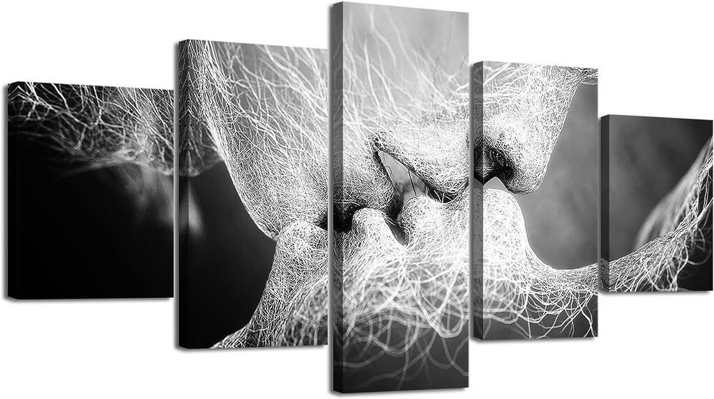 Kissing Wall Art - Romantic Sexy Lovers Kissing