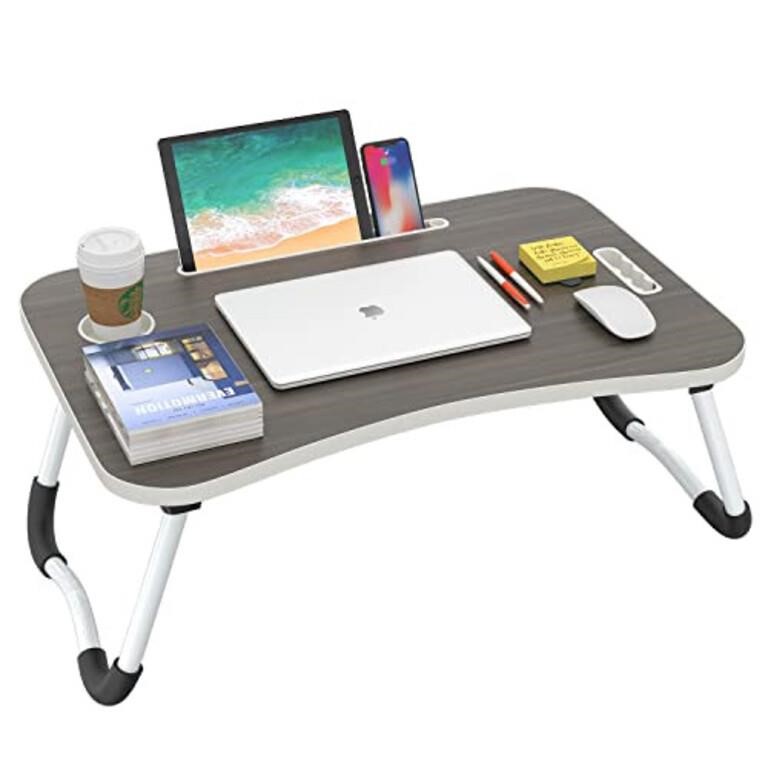 BUYIFY Laptop Desk, 23.6 Inch Portable Wood