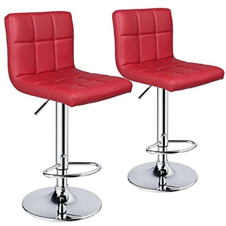 Leopard Bar Stools, Modern PU Leather Adjustable