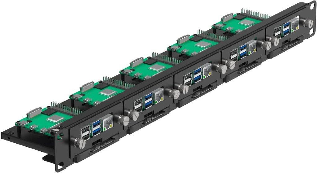 UCTRONICS 19" 1U Raspberry Pi Rackmount, SSD Brac