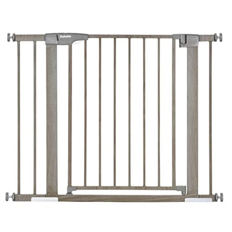 BABELIO 29-40" Baby Gate with Grey Wood Pattern