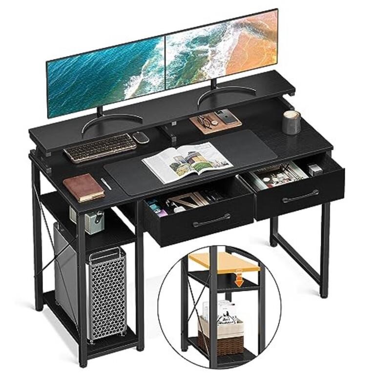 ODK Computer Desk with Drawers, 40 Inch Office De