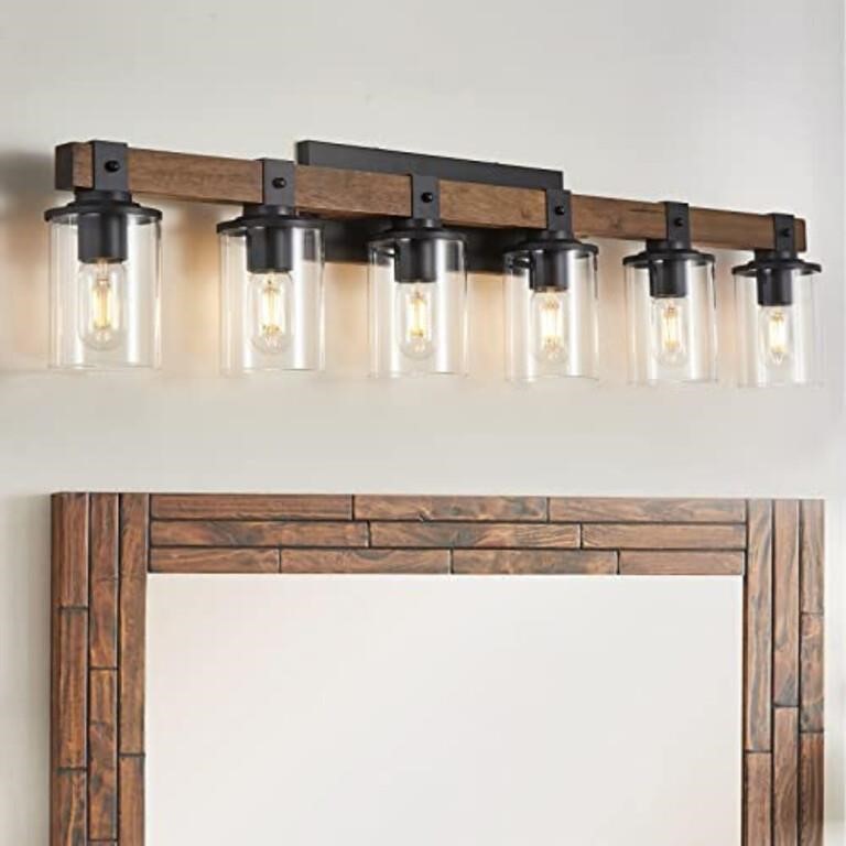 DADUL 6-Light Bathroom Vanity Light, Farmhouse Ba
