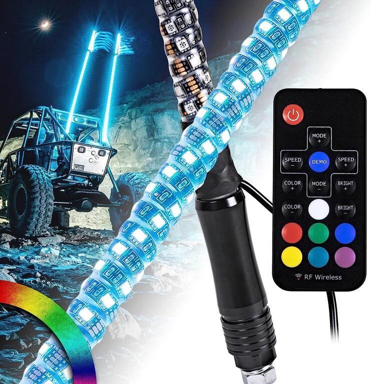 ONLINE LED STORE True MODS 2pc 4ft Spiral LED Whi