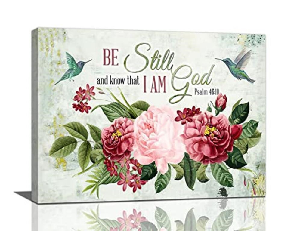 Farmhouse Flower Wall Art Bathroom Rose Hummingbi