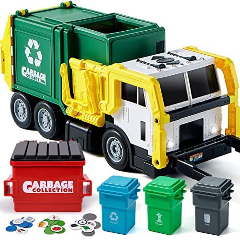 JOYIN 16" Large Garbage Truck Toys for Boys, Real
