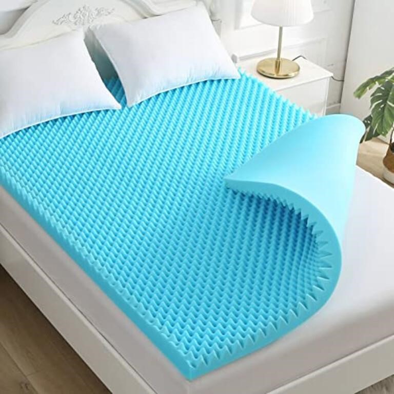QUINEEHOM Foam Mattress Topper Queen 2 Inch, Egg