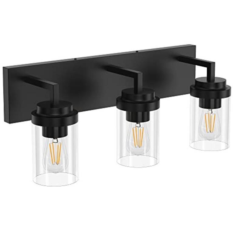 Espird Bathroom Vanity Light, 3 Light Matte Black