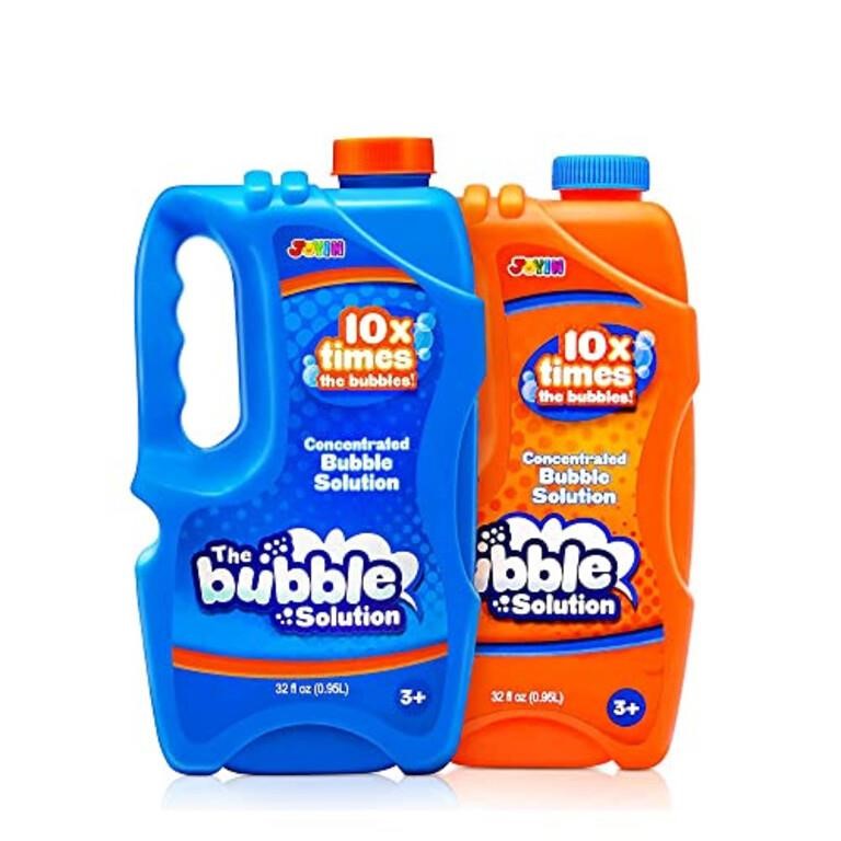 JOYIN 2 Bottles Bubbles Refill 64 oz (up to 5 Gal