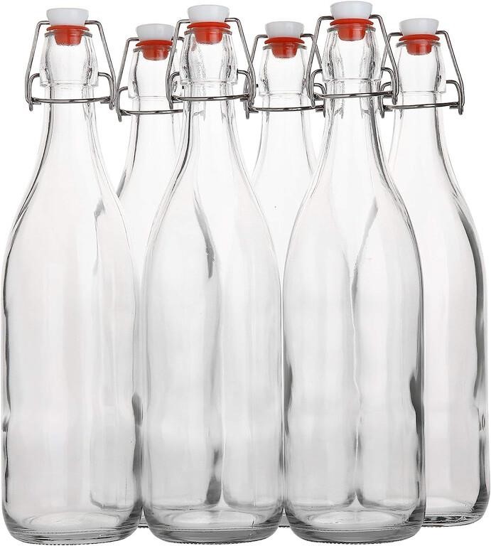 Flip Top Glass Bottle [1 Liter / 33 fl. oz.] [Pac
