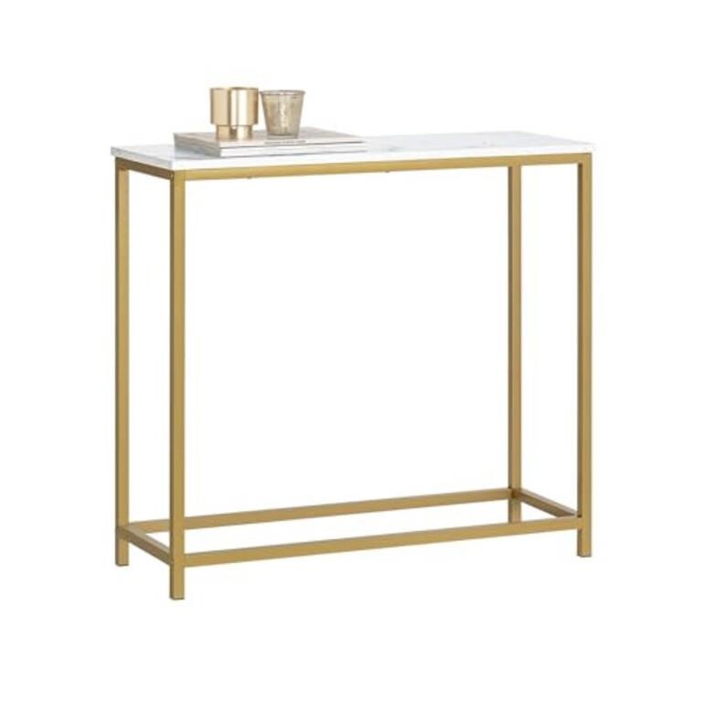 Haotian FSB29-G, Marble Pattern Console Table Sid