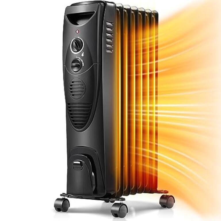 Kismile Portable Electric Radiator Heater, Oil Fi