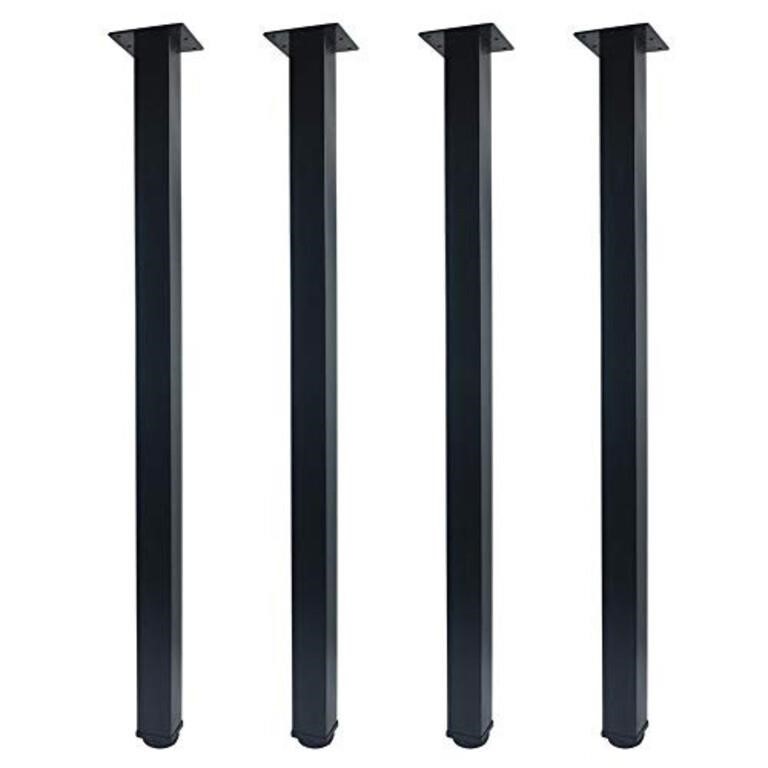 QLLY 32 inch Adjustable Metal Desk Legs, Square O