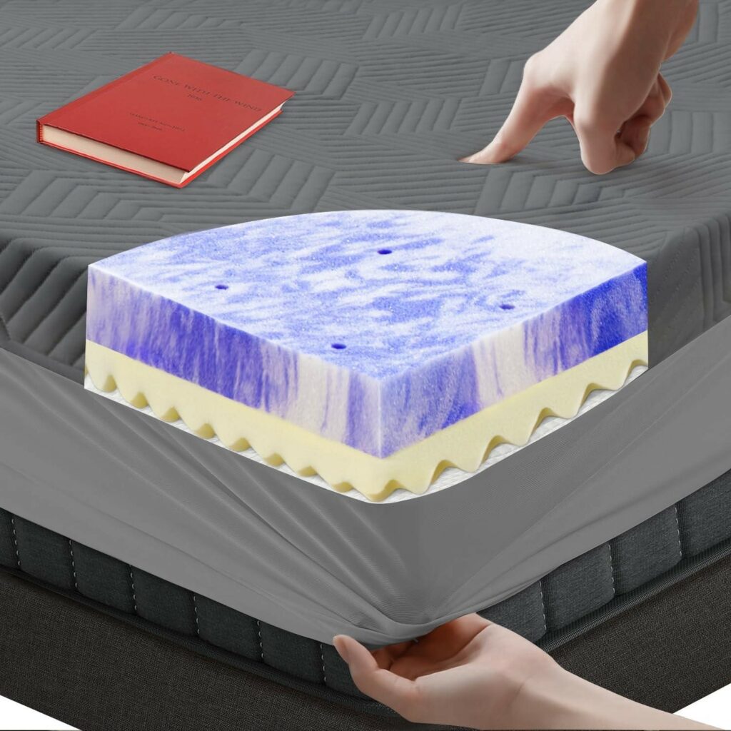 SWINHOM 3 Inch Queen Memory Foam Mattress Topper