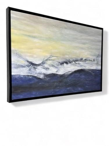 PEBBLEJAR28 Framed Canvas Print Wall Art Mid Cent