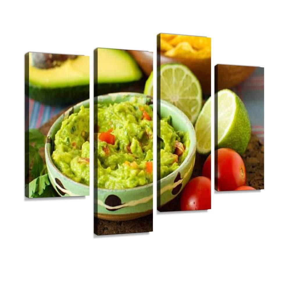 Mexican food: avocado dip Canvas Wall Art Hanging