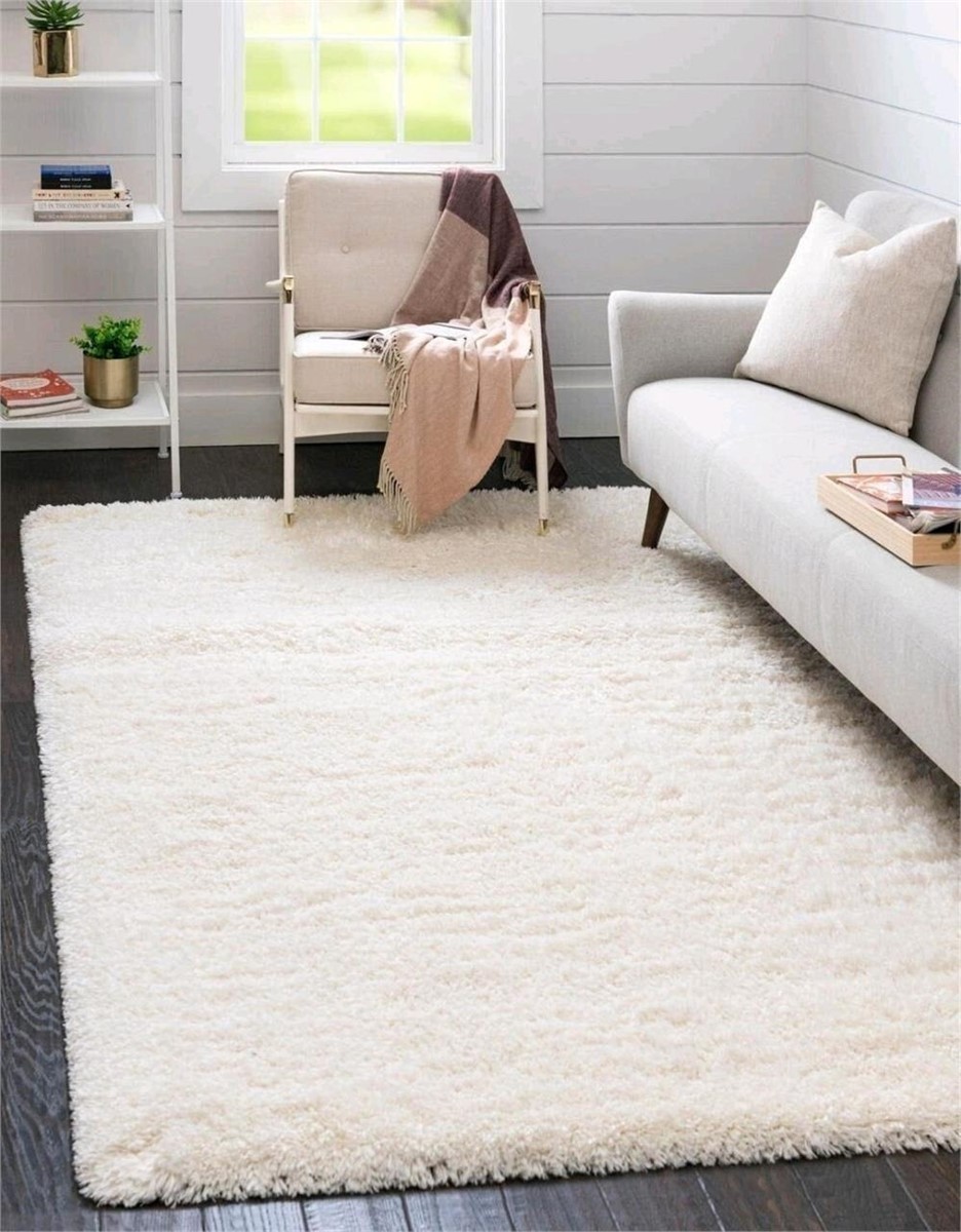 Infinity Collection Solid Shag Area Rug 6' x 9'