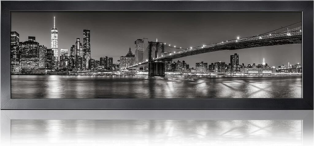 Annecy 10x30 Picture Frame Black, Panoramic Picture