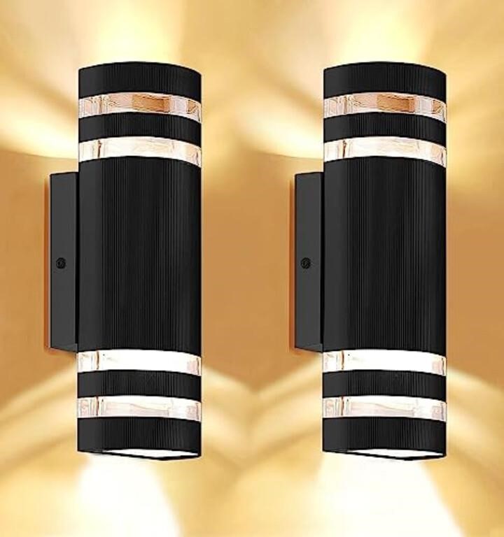 Ytzlvw Black Outdoor Wall Sconce Lights, Up and D