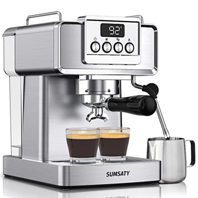 SUMSATY Espresso Machine, Stainless Steel Espresso
